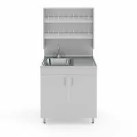 Стол лабораторный с мойкой и сушилкой НВ-800 МО (800×600×1650)