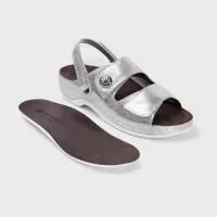 Сабо женские "LM Orthopedic" LM-701.038R сильвер 