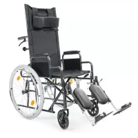 Кресло-коляска МЕТ PARTNER с регулировкой угла наклона спинки и подножек, ширина сиденья 45 см, колеса пневматические