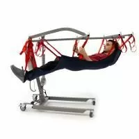 Подъемник с электроприводом для перемещения больных в положении лежа MET LU-210, подвес-гамак в комплекте