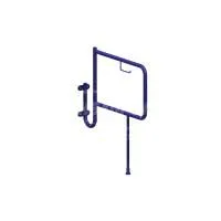 Поручень для инвалидов ПУН-01.02.775.110.890 для унитаза напольно-настенный с бумагодержателем
