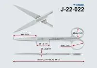 Ножницы хирургические остроконечные прямые 165мм н-6-2 J-22-022