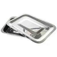 Лоток прямоугольный с крышкой ЛМПрК - "Медикон", 260х180х30 (AISI 304 (08Х18Н9)) - 1л