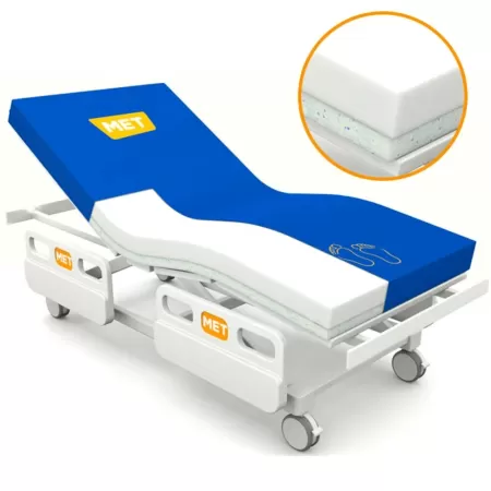 Матрас медицинский MET 2 DENSITY, артикул 18898, двуслойный, в чехле из мембранного материала, размер 2000х850х120мм