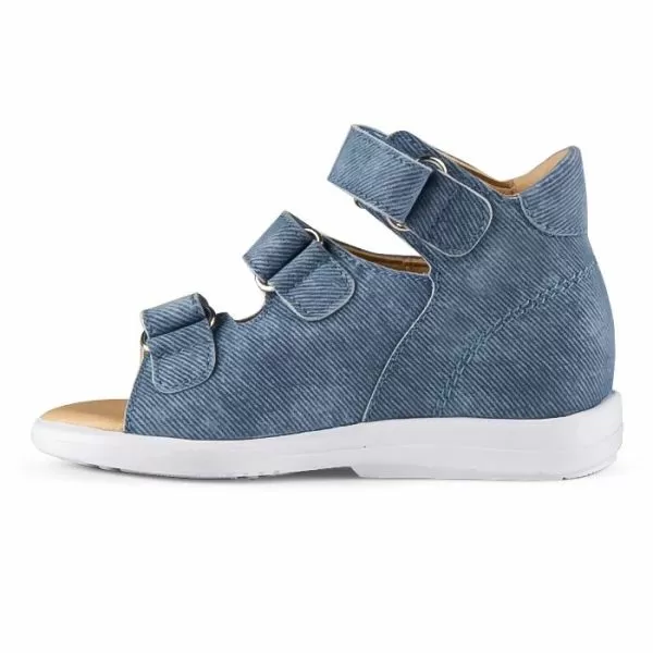 Сандалии ортопедические детские TWIKI TW-138-48 кожаные с открытым носом цвет синий 