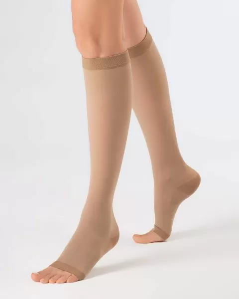 Гольфы компрессионные OFA BAMBERG Classic унисекс с открытым носком 1 класс компрессии цвет бежевый 
