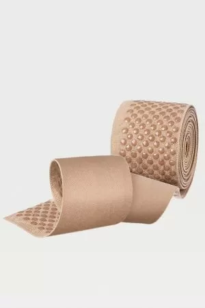 Чулки компрессионные IDEALISTA ID-310W унисекс 1 класс компрессии с открытым носком и гладкой резинкой на широкое бедро цвет карамель 