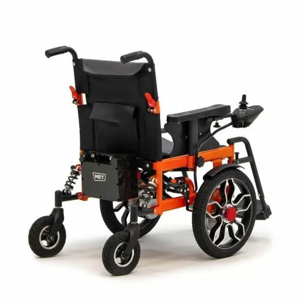 Кресло-коляска с электроприводом MET VERSA, артикул 20703, ширина сиденья 43 см, колеса пневматические