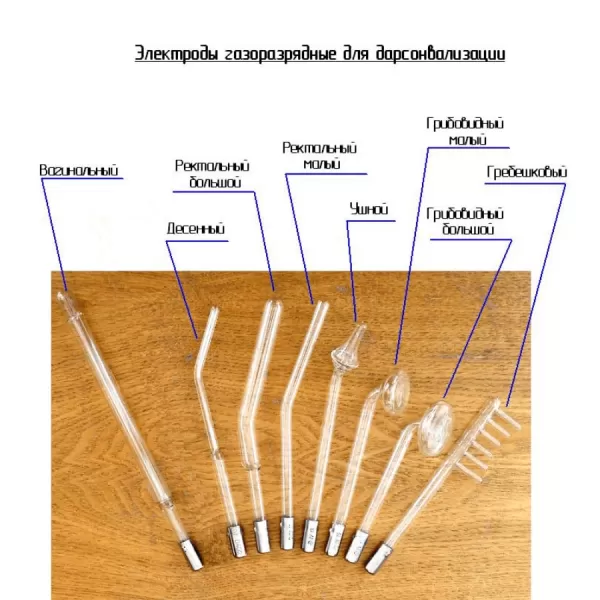 Электрод газоразрядный для дарсонвализации к аппаратам "АмДГ-Искра-4","АмД-Искра-4", "Искра-1", "УльтраДар-ЭМАН", грибовидный малый