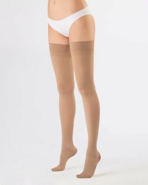 Чулки компрессионные OFA BAMBERG Classic унисекс 1 класс компрессии с закрытым носком и гладкой резинкой цвет бежевый 
