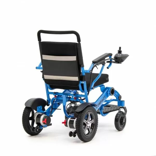 Кресло-коляска с электроприводом MET Compact 35 с алюминиевой рамой, синяя