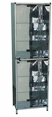 Шкаф медицинский одностворчатый из нержавеющей стали Э-110/Н-ШК