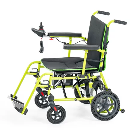 Кресло-коляска с электроприводом MET Compact 15, артикул 20005, суперлегкая, складная, с пультом ДУ для сопровождающих лиц