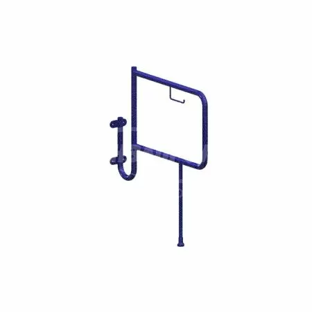 Поручень для инвалидов ПУН-01.02.775.110.890 для унитаза напольно-настенный с бумагодержателем