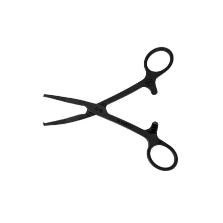 Зажим Кохера кровоостанавливающий изогнутый одноразовый стерильный 160 мм МЕДПЛАНТ артикул 1203