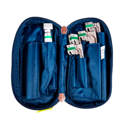 Ларингоскоп волоконно-оптический для экстренной медицины МЕДПЛАНТ ЛЭМ-02/ВО детский, 4 клинка, артикул 1260