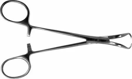 Зажим Цапка с кремальерой для операционного белья 128мм ТМ-З-39