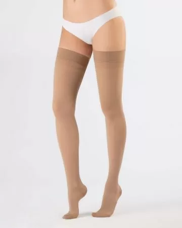 Чулки компрессионные OFA BAMBERG Classic унисекс 2 класс компрессии с закрытым носком и гладкой резинкой цвет бежевый 