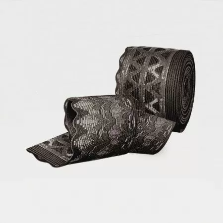 Чулки компрессионные IDEALISTA ID-301TW женские 1 класс компрессии с закрытым носком полупрозрачные с кружевной резинкой на широкое бедро цвет черный