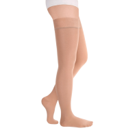 Чулки компрессионные SAVOY by Idealista SV-394W унисекс 1 класс компрессии с закрытым носком и гладкой резинкой на широкое бедро цвет карамель