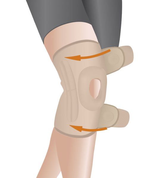 Ортез коленного сустава Orliman 6119 с пружинными ребрами жесткости, размер универсальный, бежевый  